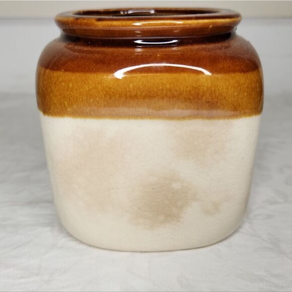 70s Glazed Clay Canister - Picture 5 of 9